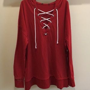 Long sleeve hooded T